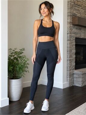 Free People Movement Distressed Panel Zippered Leggings